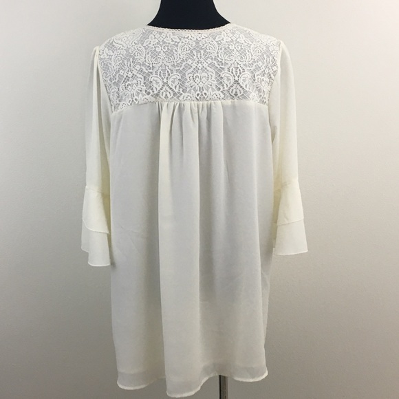 Roaman’s | Lace & Bell Sleeve Blouse - Picture 8 of 11